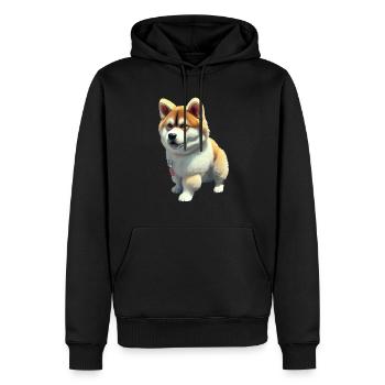 Akita Dog - Akita - Men’s Premium Organic Hoodie - black - Front - Nico (187cm)