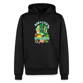 St Paddys St Patricksday Fête de la St Patrick - Sweat à capuche Premium bio Homme - noir - Devant - Nico (187cm)