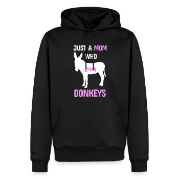 Esel Mama - Männer Premium Bio Hoodie - Schwarz - Vorne - Nico (187cm)