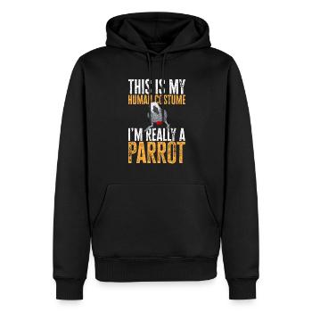 Graupapagei Perroquet gris d’Afrique Papagei - Sweat à capuche Premium bio Homme - noir - Devant - Nico (187cm)