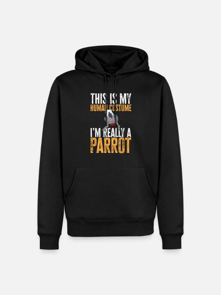 Graupapagei African Grey Parrot Papagei - Men’s Premium Organic Hoodie - black