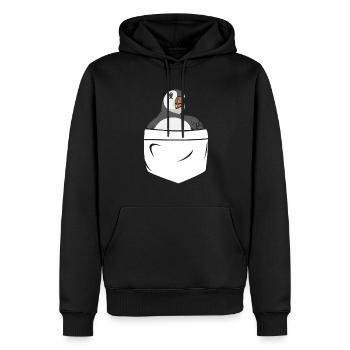 macareux macareux moines oiseaux Lunde - Sweat à capuche Premium bio Homme - noir - Devant - Nico (187cm)