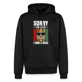 Degu | Nagetiere Chile Niedliches Tier Geschenk - Männer Premium Bio Hoodie - Schwarz - Vorne - Nico (187cm)