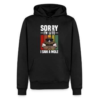 Maulwurf Liebhaber | Maulwürfe Tiere Geschenkidee - Männer Premium Bio Hoodie - Schwarz - Vorne - Nico (187cm)