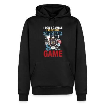 I Don't Gamble I Invest In Outcome Of The Game - Männer Premium Bio Hoodie - Schwarz - Vorne - Nico (187cm)