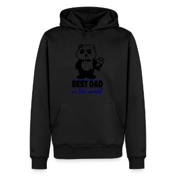 Bester Papa der Welt - Männer Premium Bio Hoodie - Schwarz - Vorne - Nico (187cm)