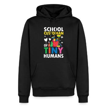School Custodian Of Tiny Humans für Hausmeister - Männer Premium Bio Hoodie - Schwarz - Vorne - Nico (187cm)