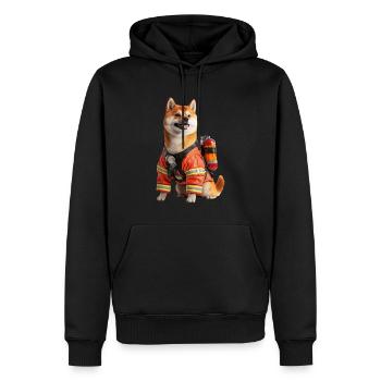 Shiba Inu - Männer Premium Bio Hoodie - Schwarz - Vorne - Nico (187cm)