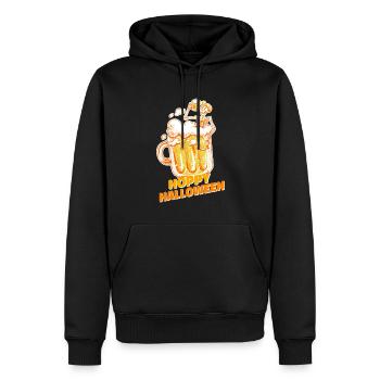 Beer Toast Hoppy Halloween - Sweat à capuche Premium bio Homme - noir - Devant - Nico (187cm)