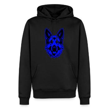 German Shepherd Dog Animal Portrait - Men’s Premium Organic Hoodie - black - Front - Nico (187cm)