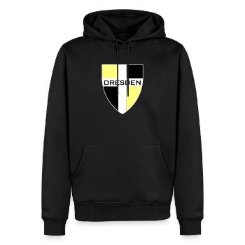 Dresde - Sweat à capuche Premium bio Homme - noir - Devant - Nico (187cm)