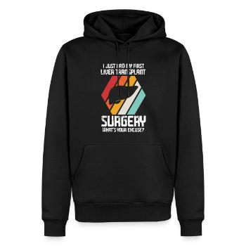 Lebertransplantation Chirurgie Lebertransplantatio - Männer Premium Bio Hoodie - Schwarz - Vorne - Nico (187cm)