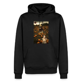 pumpkin horror horror - Sweat à capuche Premium bio Homme - noir - Devant - Nico (187cm)