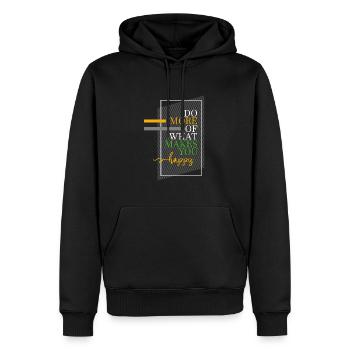 Faites plus de ce qui vous rend heureux - Sweat à capuche Premium bio Homme - noir - Devant - Nico (187cm)