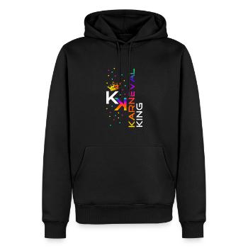 Karneval King - Männer Premium Bio Hoodie - Schwarz - Vorne - Nico (187cm)