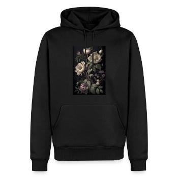 Blumen Gemälde Geschenk - Männer Premium Bio Hoodie - Schwarz - Vorne - Nico (187cm)
