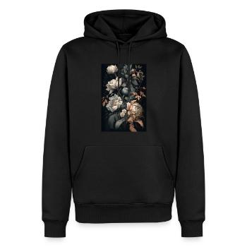 Blumen Gemälde Geschenk - Männer Premium Bio Hoodie - Schwarz - Vorne - Nico (187cm)
