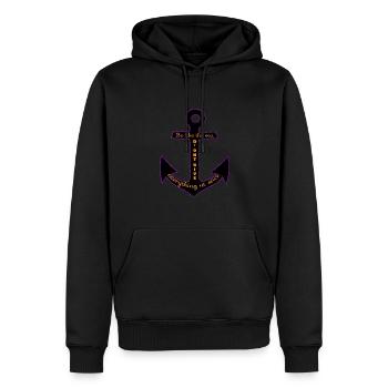D'ont give everything at once - Sweat à capuche Premium bio Homme - noir - Devant - Nico (187cm)