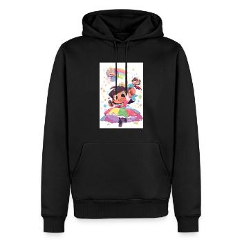 Diverse Pride Trio: Celebrating Friendship and - Men’s Premium Organic Hoodie - black - Front - Nico (187cm)