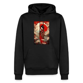Japanisch Geisha Geschenk - Männer Premium Bio Hoodie - Schwarz - Vorne - Nico (187cm)