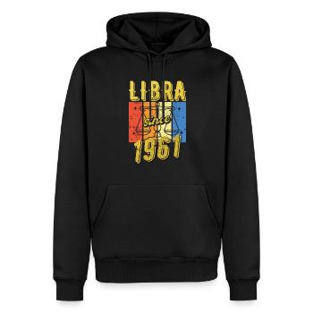 Balance 1961 Zodiac Cadeau d’anniversaire - Sweat à capuche Premium bio Homme - noir - Devant - Nico (187cm)