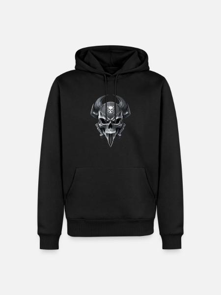 skull black - Men’s Premium Organic Hoodie - black