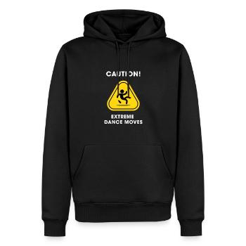 Mouvements de danse extrêmes - Sweat à capuche Premium bio Homme - noir - Devant - Nico (187cm)