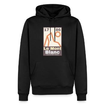 Le Mont Blanc Design - Männer Premium Bio Hoodie - Schwarz - Vorne - Nico (187cm)