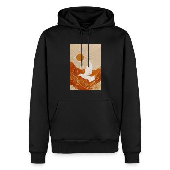 Minimalist Dove Wall Art, Digitaler Download - Männer Premium Bio Hoodie - Schwarz - Vorne - Nico (187cm)