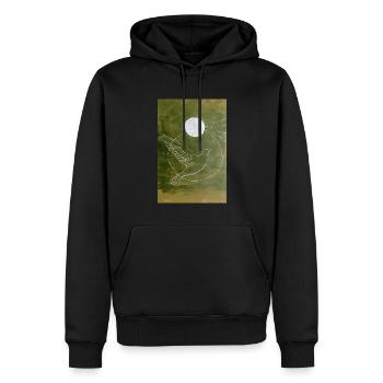 Dove Wall Art, Digital Download Minimalistische - Männer Premium Bio Hoodie - Schwarz - Vorne - Nico (187cm)
