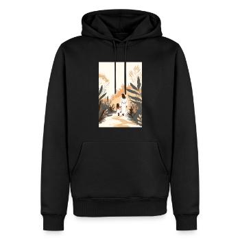 Komm Folge Mir, Kommunion Kunst, Jesus Christus, - Männer Premium Bio Hoodie - Schwarz - Vorne - Nico (187cm)