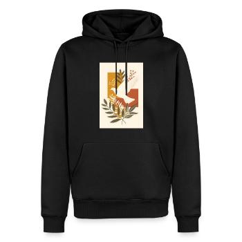 Œuvre d’art de colombe rurale, Boho spirituel, - Sweat à capuche Premium bio Homme - noir - Devant - Nico (187cm)