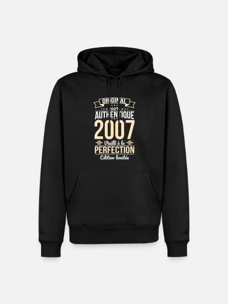 18th Birthday - Original - 2007 - Men’s Premium Organic Hoodie - black
