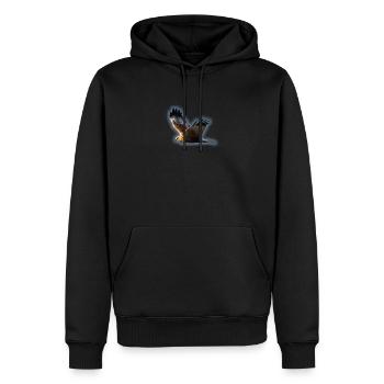 Harrier Marsh - Men’s Premium Organic Hoodie - black - Front - Nico (187cm)