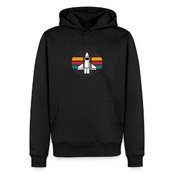 Raumstreitkräfte - Männer Premium Bio Hoodie - Schwarz - Vorne - Nico (187cm)