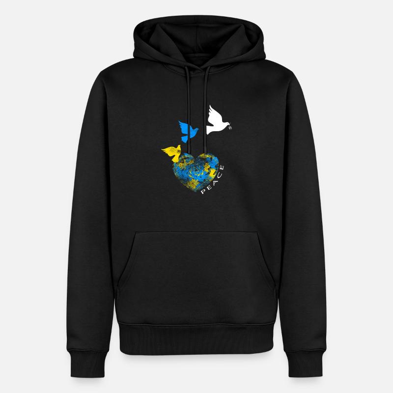 Ukraine - Sweat à capuche Premium bio Homme - noir