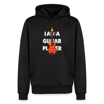 Gitarristen Design Geschenkidee - Männer Premium Bio Hoodie - Schwarz - Vorne - Nico (187cm)