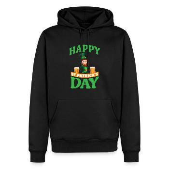 Happy Saint Patrick's Day - Männer Premium Bio Hoodie - Schwarz - Vorne - Nico (187cm)