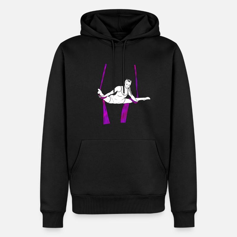 Aerial Silk Straddle - Männer Premium Bio Hoodie - Schwarz