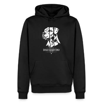 Dogue Argentino Maman Chien Chien Wilsigns - Sweat à capuche Premium bio Homme - noir - Devant - Nico (187cm)