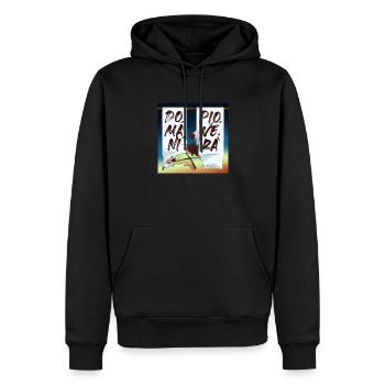 Tomorrow it will rain - Men’s Premium Organic Hoodie - black - Front - Nico (187cm)