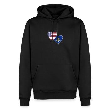 États-Unis État américain de Conecticut Drapeau patriotique - Sweat à capuche Premium bio Homme - noir - Devant - Nico (187cm)