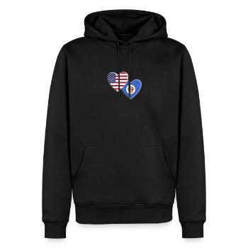États-Unis État américain du Minnesota Drapeau patriotique - Sweat à capuche Premium bio Homme - noir - Devant - Nico (187cm)
