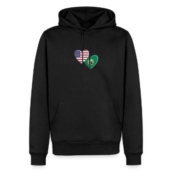 États-Unis État américain de Washington Drapeau patriotique - Sweat à capuche Premium bio Homme - noir - Devant - Nico (187cm)