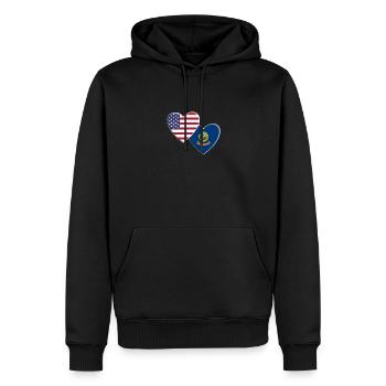 États-Unis État américain de l’Idaho Drapeau patriotique 4ème - Sweat à capuche Premium bio Homme - noir - Devant - Nico (187cm)