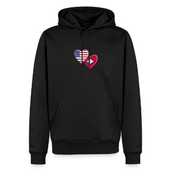 USA Amerikanische Flagge des Bundesstaates Arkansas Patriotisch 4. - Männer Premium Bio Hoodie - Schwarz - Vorne - Nico (187cm)