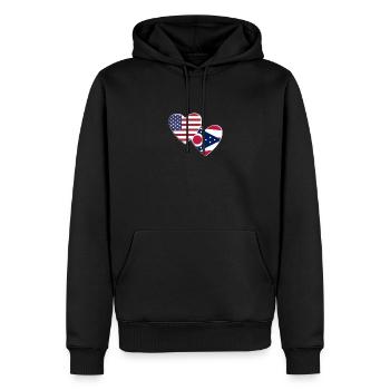 USA Amerikanische Flagge des Bundesstaates Ohio Patriotisch 4. - Männer Premium Bio Hoodie - Schwarz - Vorne - Nico (187cm)