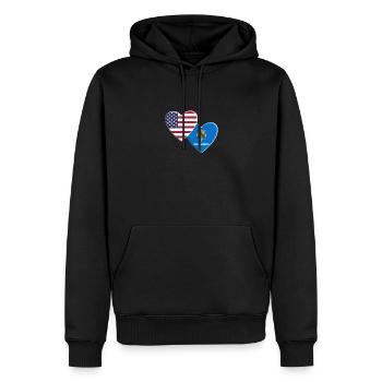 USA Amerikanische Flagge des Bundesstaates Oklahoma Patriotisch 4. - Männer Premium Bio Hoodie - Schwarz - Vorne - Nico (187cm)