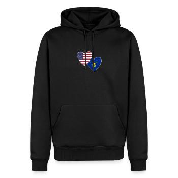 États-Unis État américain du Montana Drapeau patriotique 4ème - Sweat à capuche Premium bio Homme - noir - Devant - Nico (187cm)