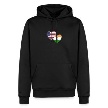 États-Unis Drapeau indien des Indes américaines Fierté patriotique - Sweat à capuche Premium bio Homme - noir - Devant - Nico (187cm)